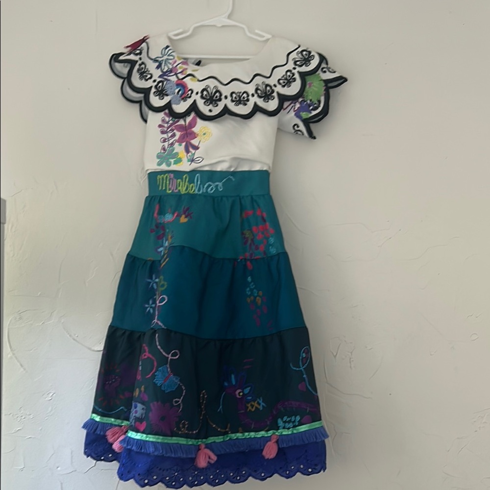Disney Multicolor Embroidered Kids Costume Dress